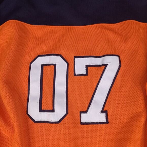 Vintage Results Hockey Jersey Mens Large Orange IV League Embroidered Shirt - Picture 8 of 14